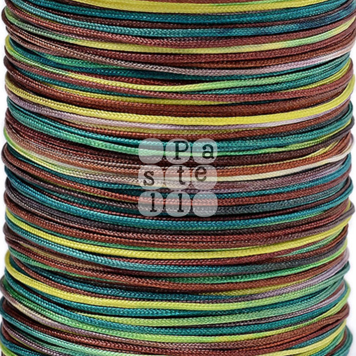 Segmentová farbená polyesterová šnúrka, 0.4 mm - návin 15 metrov