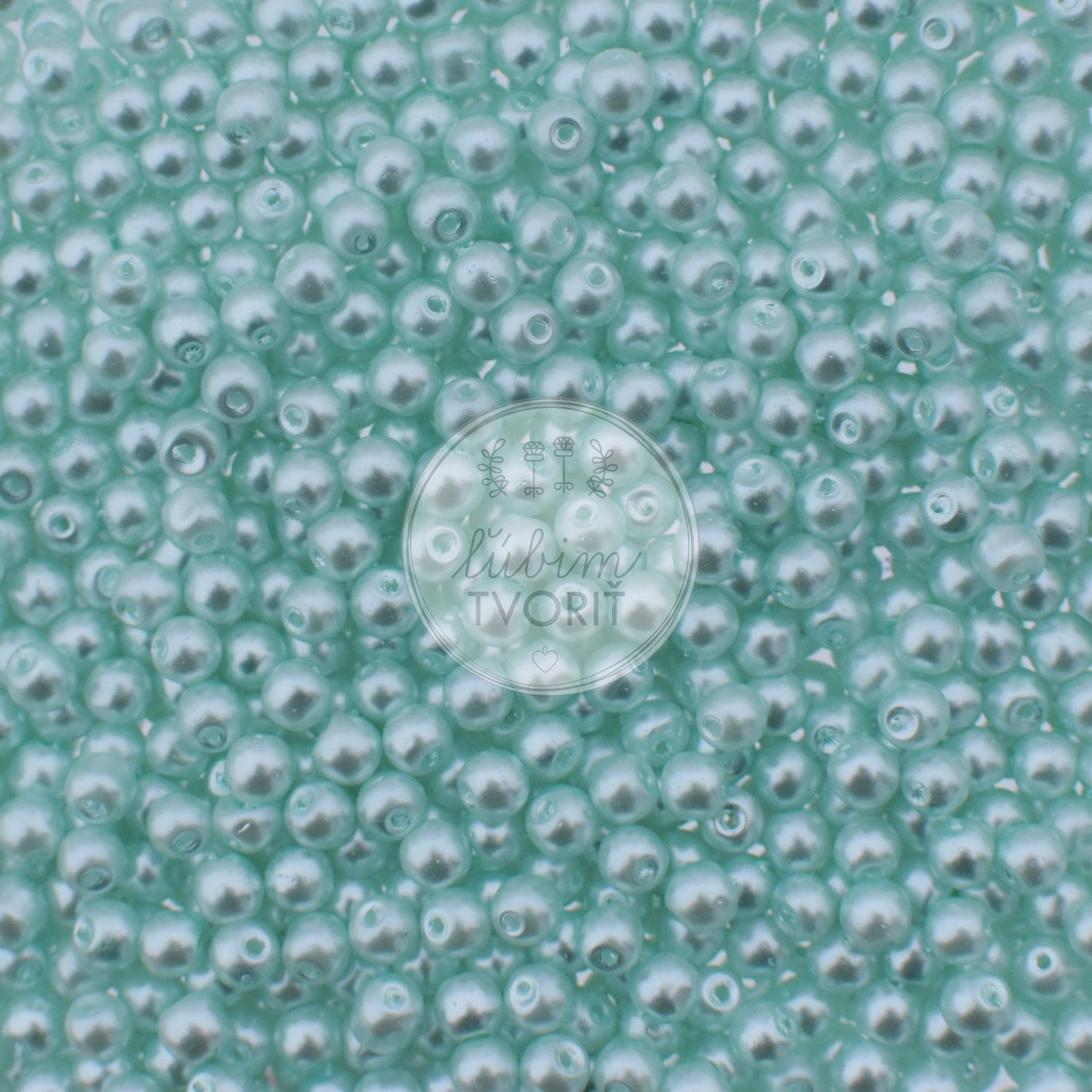 Sklenené perly, 4 mm - 20 g (cca 200ks)