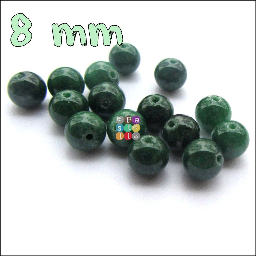 Zelený mramor, 8 mm - 1 ks