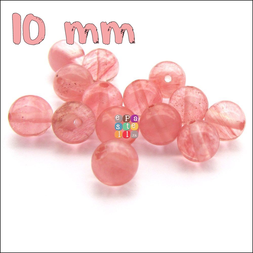 Ružový krištáľ, 10 mm - 1 ks