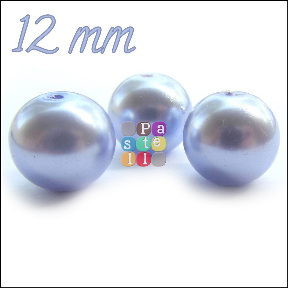 Voskované sklenené perly, 12 mm - 1 ks