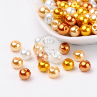 Sklenené perly, 8 mm - 20 g (cca 30 ks)