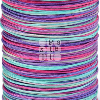 Segmentová farbená polyesterová šnúrka, 0.4 mm - návin 15 metrov